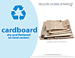 Recycle Across America Cardboard Standardized Recycling Labels, CARD-8511, 8 1/2" x 11", Light Blue