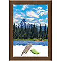 Amanti Art Wood Picture Frame, 24" x 34", Matted For 20" x 30", Carlisle Brown