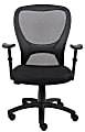 Boss Office Products Budget Mesh Task Chair, With Padded Arms, Black