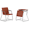 OFM Chable Convertible Chair/Table, 34 3/4"H x 27"W x 26"D, Chrome Frame, Burgundy Fabric 1 thumbnail image