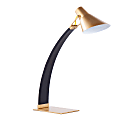 LumiSource Noah Contemporary Table Lamp, 20”H, Black/Gold