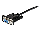 StarTech.com 0.5m Black Straight Through DB9 RS232 Serial Cable - M/F