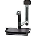 Ergotron® StyleView Sit-Stand Combo System With Worksurface, Polished Aluminum