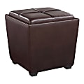 Office Star™ Rockford Storage Ottoman, Cocoa