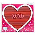 American Crafts Damask Love Valentine's Day Heart Letterboard, 12-3/4"H x 14"W x 1-3/4"D, Red