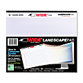 WIDE Landscape Format Writing Pad, Medium/College Rule, 11 x 9.5, White, 40 Sheets