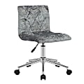 Glamour Home Amali Office Chair, Silver Gray