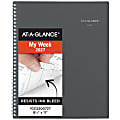 AT-A-GLANCE® DayMinder® 2027 Weekly Monthly Appointment Book Planner, Gray, Large, 8 1/2" x 11" 1 thumbnail image