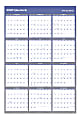 AT-A-GLANCE® 2-Sided Erasable Wall Calendar, 48" x 32", Blue, January To December 2020, A1152 