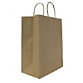 Karat Kraft Laguna Paper Shopping Bags, 13 3/8" x 5 3/8" x 9 1/2", Brown, Case Of 250 Bags
