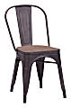 Zuo Modern Elio Dining Chairs, Rustic Black, Set Of 2 Chairs 1 thumbnail image
