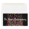 Custom All Occasion Cards, Anniversary Confetti Cards With Envelopes, 8" x 4-11/16", Box Of 25 Cards