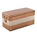 LumiSource Cobbler Storage Bench, 15”H x 34”W x 15”D, Beige