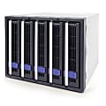 Icy Dock MB455SPF-B 5 Bays SATA II Enclosure - 5 x 3.5" - 1/3H Front Accessible Hot-swappable - Internal - Black 1 thumbnail image