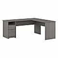 Bush Business Furniture Cabot 72"W L-Shaped Corner Desk With Drawers, Modern Gray, Standard Delivery 1 thumbnail image