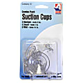Adams Suction Cups - 12 Hooks - for Glass, Tile, Nonporous Surface, Classroom, Porcelain, Fiberglass - Metal, Plastic - Clear - 12 / Pack