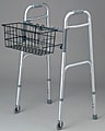 Medline 2-Button Walker Basket, 5 1/2" x 16" x 7", Black 1 thumbnail image