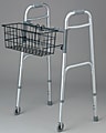 Medline 2-Button Walker Basket, 5 1/2" x 16" x 7", Black