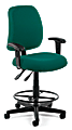OFM Posture Series Fabric Task Chair With Drafting Kit, Teal/Black