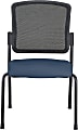 WorkPro® Spectrum Series Mesh/Vinyl Stacking Guest Chair with Antimicrobial Protection, Armless, Navy, Set Of 2 Chairs, BIFMA Compliant