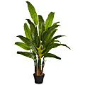 Nearly Natural Travelers Palm 54”H Artificial Tree With Pot, 54”H x 9-1/2”W x 7”D, Green 1 thumbnail image