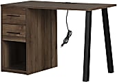 South Shore Zolten 48"W Computer Desk, Natural Walnut