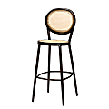 Baxton Studio Thalia Outdoor Bar Stool, Beige/Brown