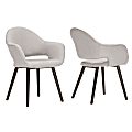 Glamour Home Adel Dining Chairs, Beige, Set Of 2 Chairs