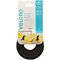 VELCRO® Brand One-Wrap Thin Ties - 5" Width - 8" Length - Black - 50 / Pack