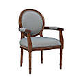 Powell Blyth Accent Chair, Cherry/Blue/Cream 1 thumbnail image
