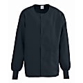 Medline ComfortEase™ Unisex Warm-Up Scrub Jacket, XS, Black 1 thumbnail image