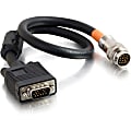C2G 1.5ft RapidRun VGA (HD15) Flying Lead - 1.50 ft Proprietary/VGA Video Cable for Projector, Interactive Whiteboard, Audio/Video Device, Notebook - First End: 1 x Proprietary Connector Video - Male - Second End: 1 x 15-pin HD-15 - Male - Black 1 thumbnail image
