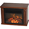 Comfort Glow The Mini Hearth Electric Fireplace (Wood Grain) - Electric - 1201.59 W - 2 x Heat Settings - 250 Sq. ft. Coverage Area - 1200 W - Desk - Wood Grain