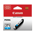 Canon® CLI-271 Cyan Ink Tank, 0391C001