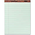 TOPS™ Docket™ Writing Pads, 8 1/2" x 11 3/4", Legal Ruled, 50 Sheets, Green, Pack Of 12 Pads