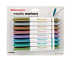 Office Depot® Brand Metallic Markers, Bullet Point, Assorted Colors, Pack Of 8
