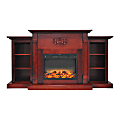 Cambridge® Sanoma Electric Fireplace With Built-In Bookshelves And Enhanced Log Display, Cherry 1 thumbnail image