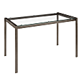 LumiSource Fuji Industrial Dining Table, 29-3/4"H x 50-1/4"W x 27-3/4"D, Antique/Clear