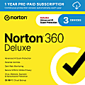 Norton™ 360 Deluxe, For 3 Devices, 1 Year Subscription, Windows®, Download