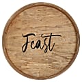 Elegant Designs Decorative Round Serving Tray, 1-11/16”H x 13-3/4”W x 13-3/4”D, Natural Feast 1 thumbnail image