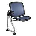 OFM ReadyLink Row Seating, Add-On Seat, 35"H x 25"W x 20"D, Silver Frame, Blue Fabric