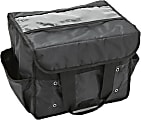 American Metalcraft Deluxe Polyester Delivery Bags, 12”H x 9”W x 15”D, Black, Pack Of 10 Bags 1 thumbnail image