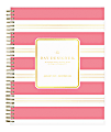 Day Designer® Daily/Monthly Planner, 10" x 8", Refined Stripe Pink Frosted, January To December 2020, 116879