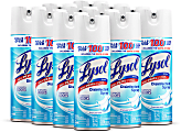 Lysol Disinfectant Spray, Crisp Linen Scent, 12.5 Oz Bottle, Case Of 12