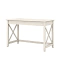 Bush Furniture Key West 48"W Writing Desk, Linen White Oak, Standard Delivery