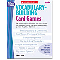 Scholastic Res. Grade 4 Vocabulary Building Card Games Book Printed Book by Liane B. Onish - English