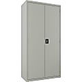 Lorell® Steel Wardrobe Storage Cabinet, 72"H x 36"W x 18"D, Light Gray 1 thumbnail image