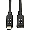 Tripp Lite U421-003 USB-C Extension Cable, M/F, Black, 3 ft. (0.9 m) - 3 ft Thunderbolt 3 Data Transfer Cable  - U421003 1 thumbnail image