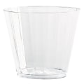 WNA Classic Crystal™ Plastic Fluted Tumblers, Squat, 9 Oz, Clear, 12 Tumblers Per Pack, Carton Of 20 Packs