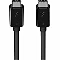 Belkin Thunderbolt 3 Cable (USB-C to USB-C, 100W) - 2.60 ft Thunderbolt 3/USB-C Data Transfer Cable for MacBook Pro, iMac, MacBook Air - First End: 1 x USB 3.1 (Gen 1) Type C - Male - Second End: 1 x USB 3.1 (Gen 1) Type C - Male - 40 Gbit/s - Black